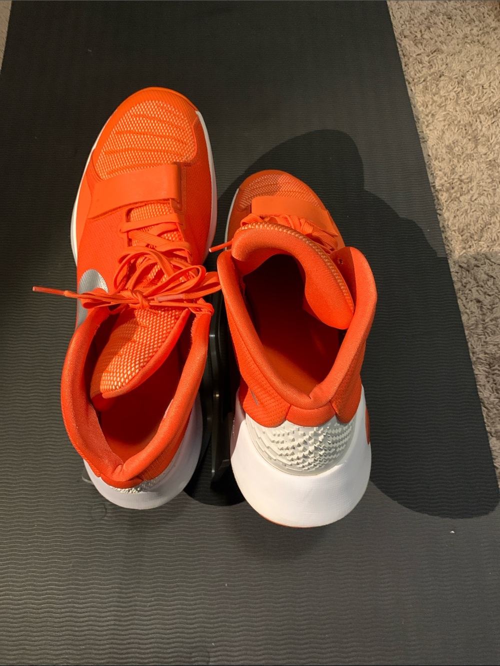 Nike Kids Orange and White Athletic Sneakers